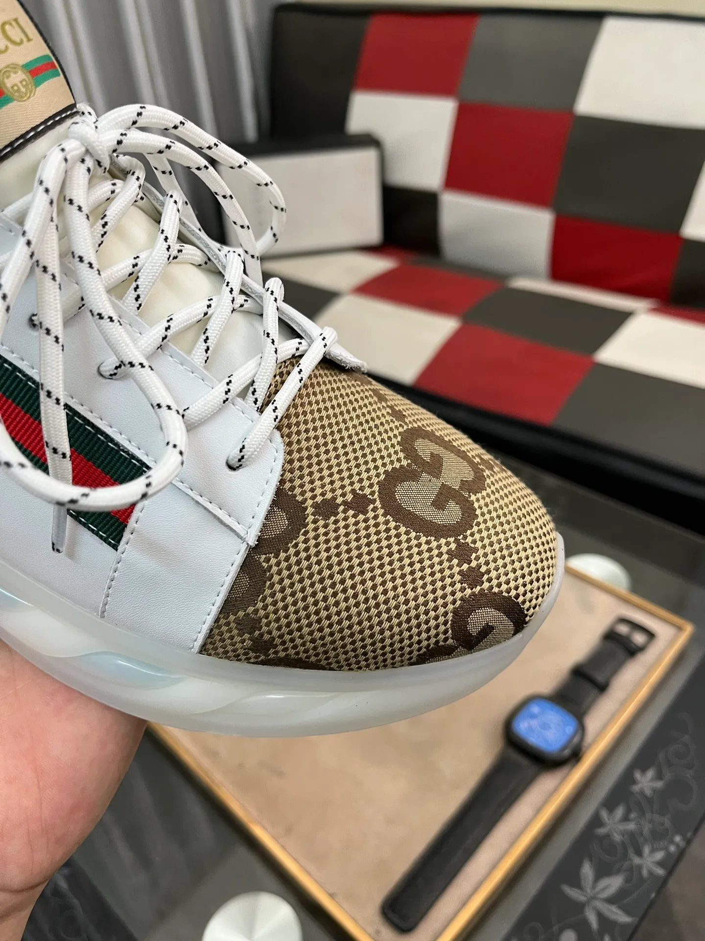 Men's shoes 💰440⌚️⌚️[GUCCI] The latest trendy men's casual shoes, the fabric is made of embossed cowhide imported from Italy, comfortable sheepskin lining + feet, the original outsole is wear-resistant and non-slip, high-level version, size: 38-442️⃣Colors available